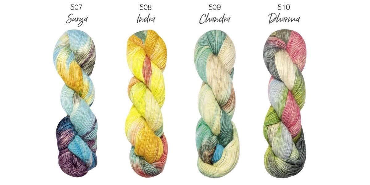 Ecopuno Hand-Dyed handgefärbte Wolle und Garn Farbkarte Teil 2