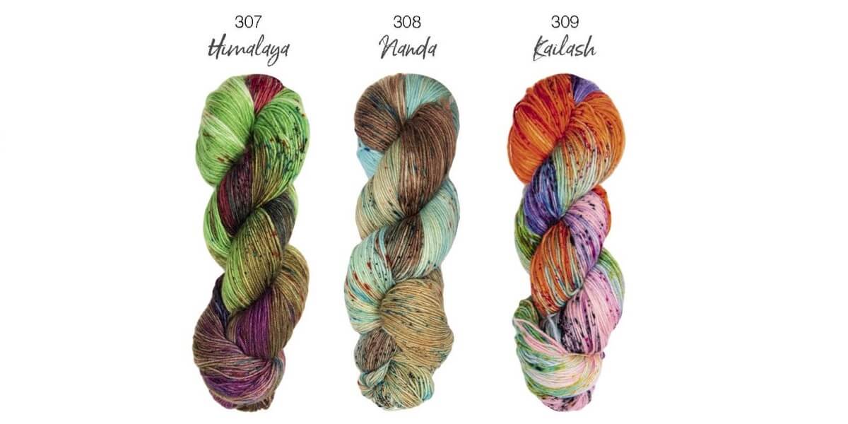 Meilenweit Merino Hand-Dyed handgefärbte Wolle und Garn Farbkarte 2 Teil 2