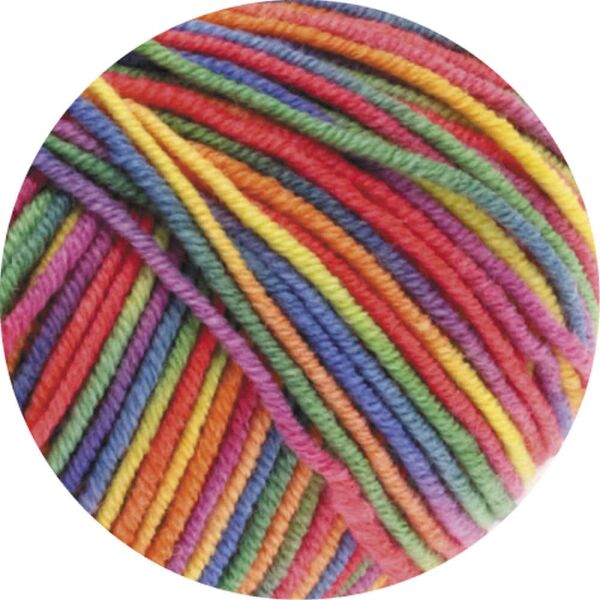 LANA GROSSA COOL WOOL PRINT lila/grün/himbeer/orange/gelb/blau - 0703 LG.0670703 Wolle & Garn Knäuel