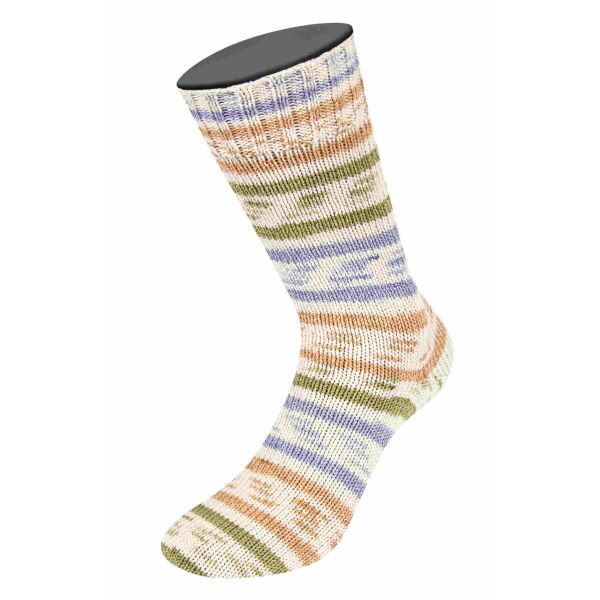 5182 - Hellbeige/Oliv/Nougat/Veilchenblau