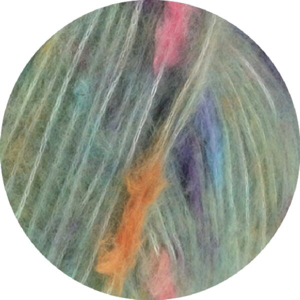 0011 - Zartgrün/Hellorange/Rosa/Hellgrau/Lila