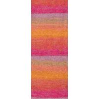 4032 - Graulila/Pink/Tomatenrot/Orangegelb