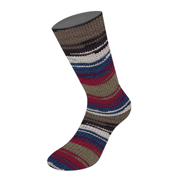 3026 - Grege/Dunkelblau/-rot/Taupe/Schwarz-/Graubraun