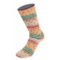 0930 - Pastellrosa/Mint/Orange/Graugrün/Graublau/ Rot Gestreift/Gesprenkelt