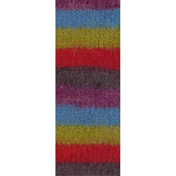 444 - Rotviolett/Blau/Pistazie/Rot/Graubraun