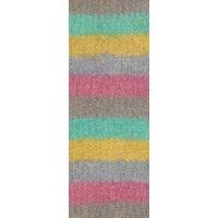 446 - Graubeige/Türkis/Gelb/Hellgrau/Rosa