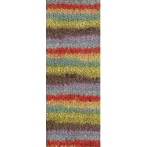 725 - Grau/Rost/Senfgelb/Türkis/Limette/Graubraun/ Fliederrosa