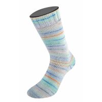 4128 - Helltürkis/Orange/Creme/Pastellblau/Blau/ Dunkelgrün/Blasslila