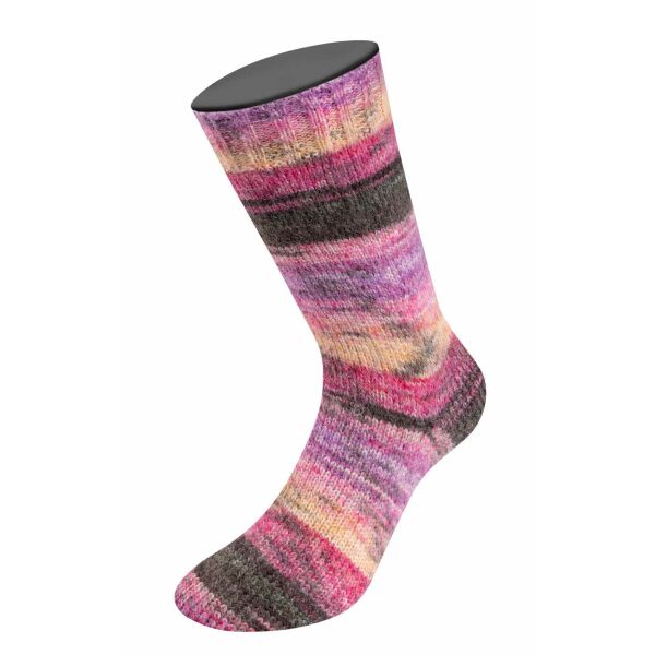 0257 - Rotviolett/Pflaume/Flieder/Terrakotta/Dunkel-/ Mittelgrau/Pink/Safrangelb