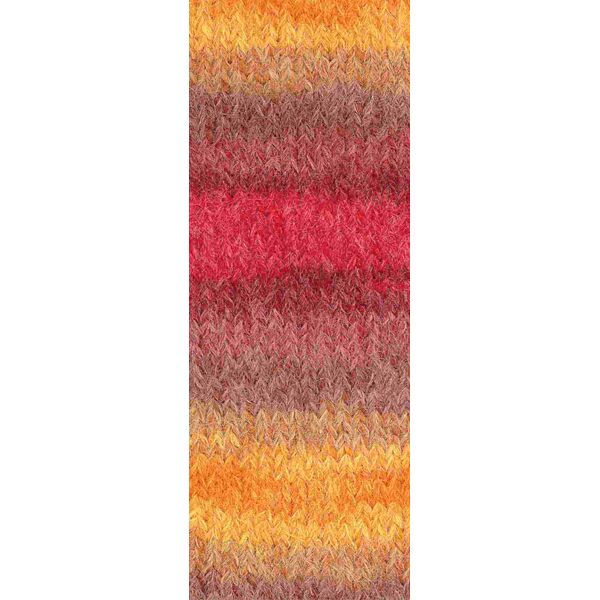 0124 - Graubraun/Camel/Safrangelb/Orange/Grau-/ Dunkelrot/Rot