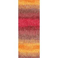 0124 - Graubraun/Camel/Safrangelb/Orange/Grau-/ Dunkelrot/Rot